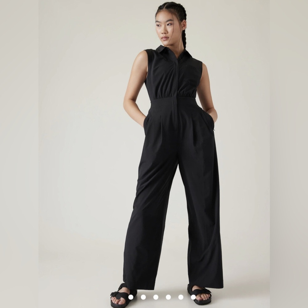 Athletes Brooklyn Heights Wide Leg Jumpsuit Size 14 Petite New With Tags UPF 50